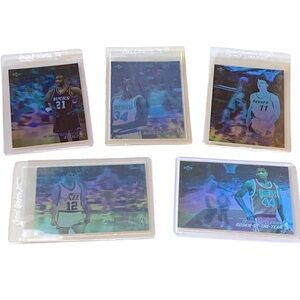 Lot of 5 Hologram NBA Award Winners 1991-1992 Upper Deck Basketball Cards RC